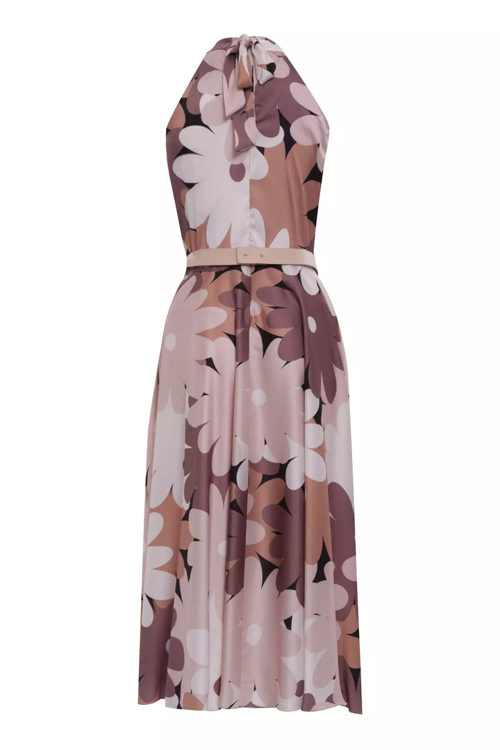 FRV Printed satin sleeveless midi dress - Taylor