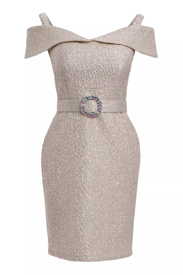 FRV Beige jakar sleeveless mini dress - San Miguel de Allende