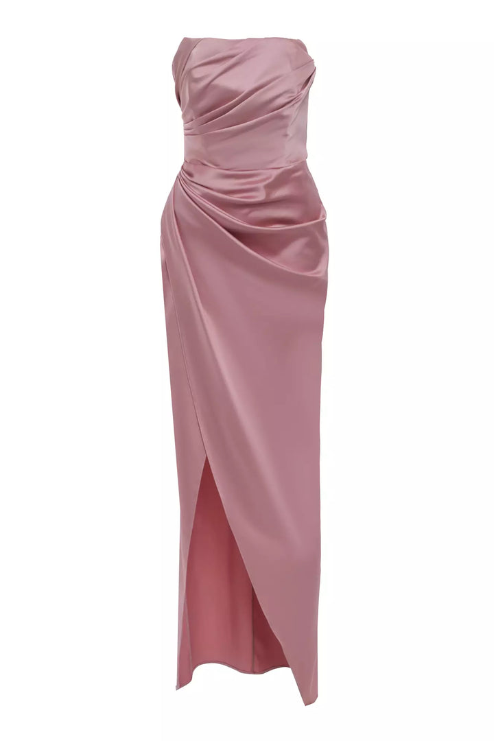 FRV Blush satin strapless maxi dress - Tala