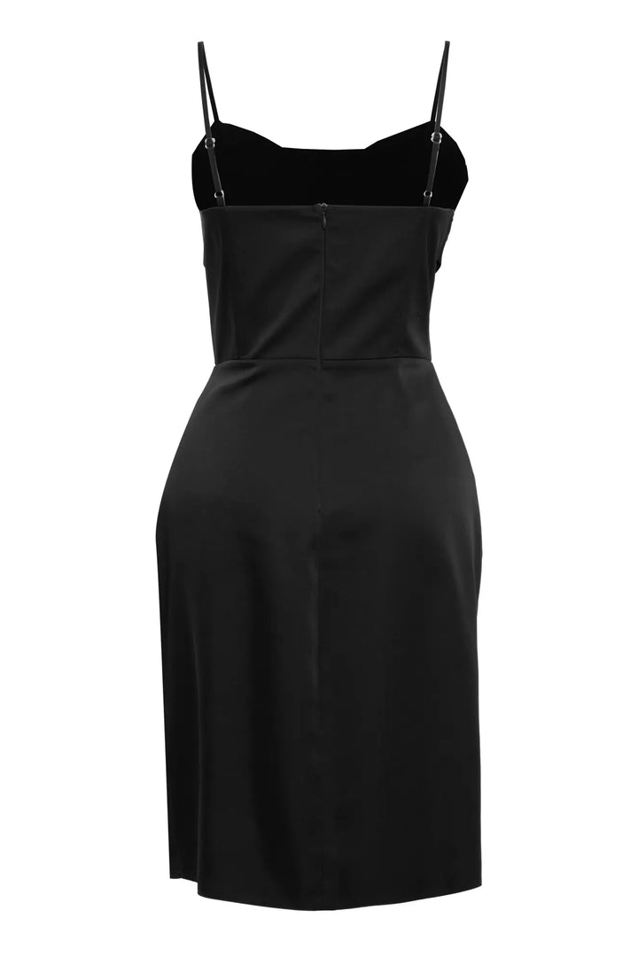 FRV Black satin sleeveless mini dress - Minneapolis