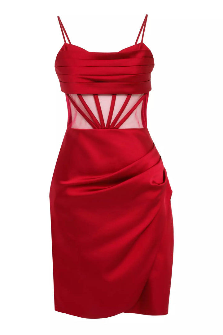 FRV Red satin sleeveless mini dress - Romeoville