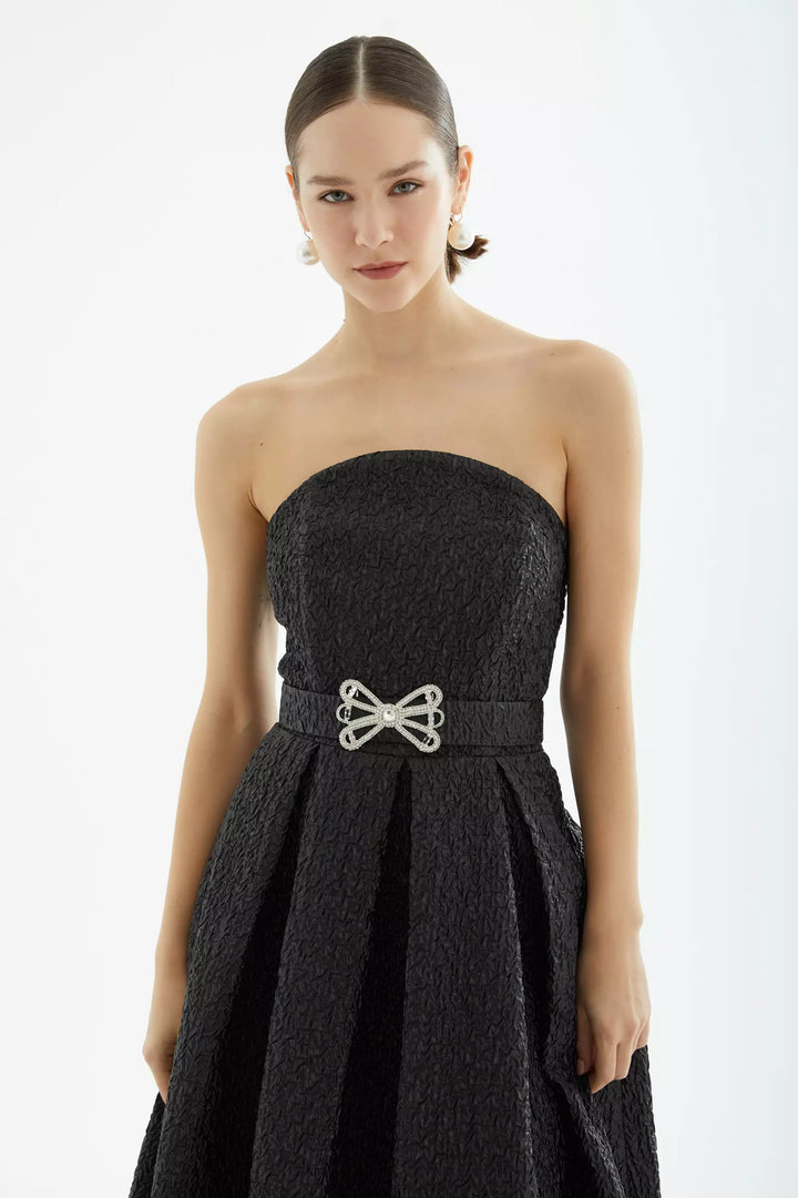 FRV Black jakar sleeveless maxi dress - Pedro Celestino Negrete
