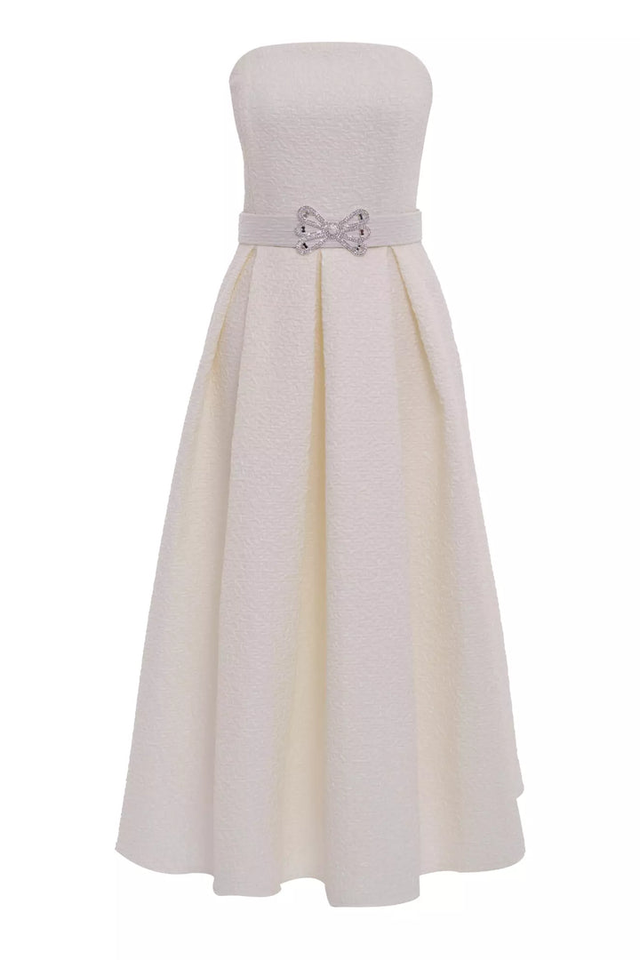FRV White jakar sleeveless maxi dress - Lakewood