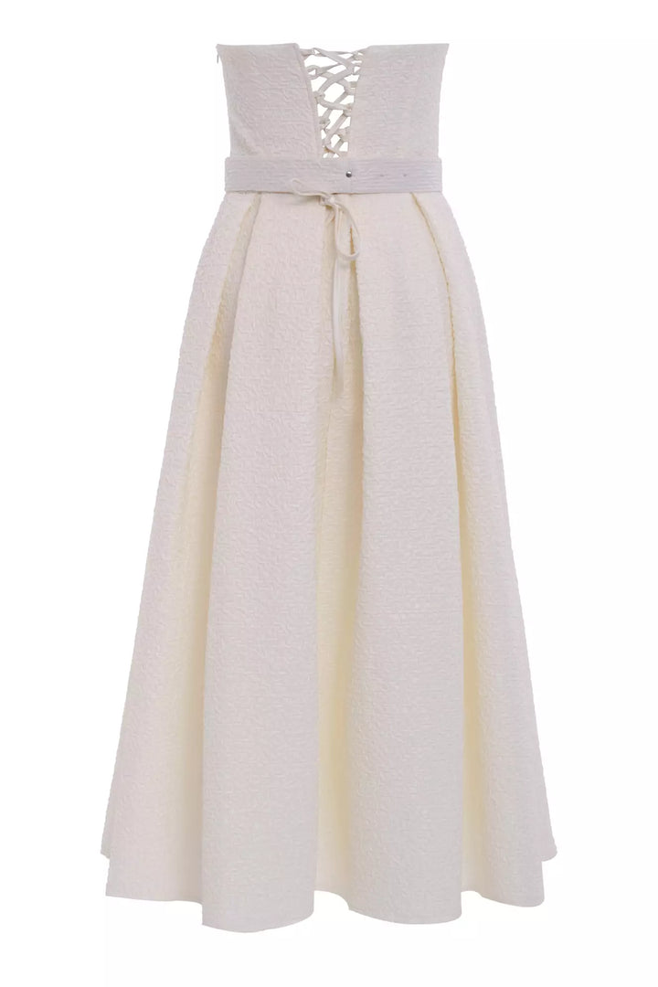 FRV White jakar sleeveless maxi dress - Lakewood
