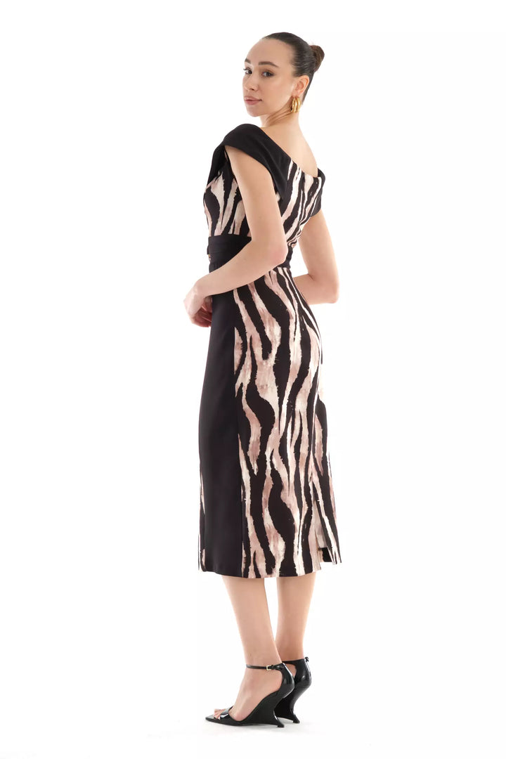 FRV Printed crepe sleeveless midi dress - Wilmington