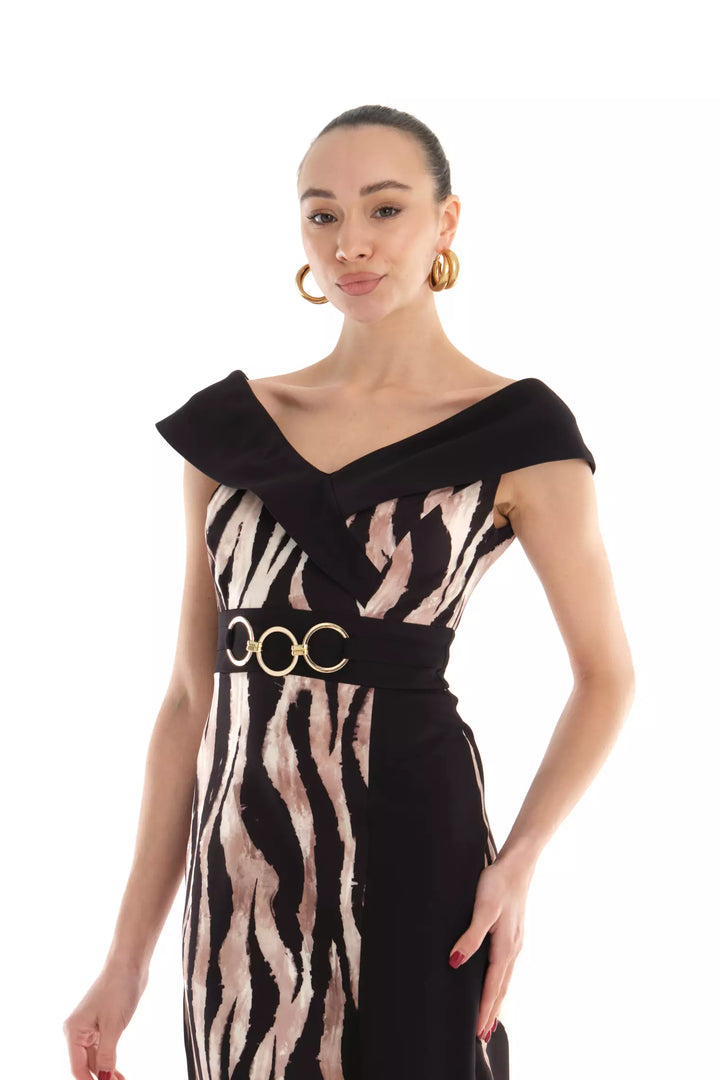 FRV Printed crepe sleeveless midi dress - Wilmington