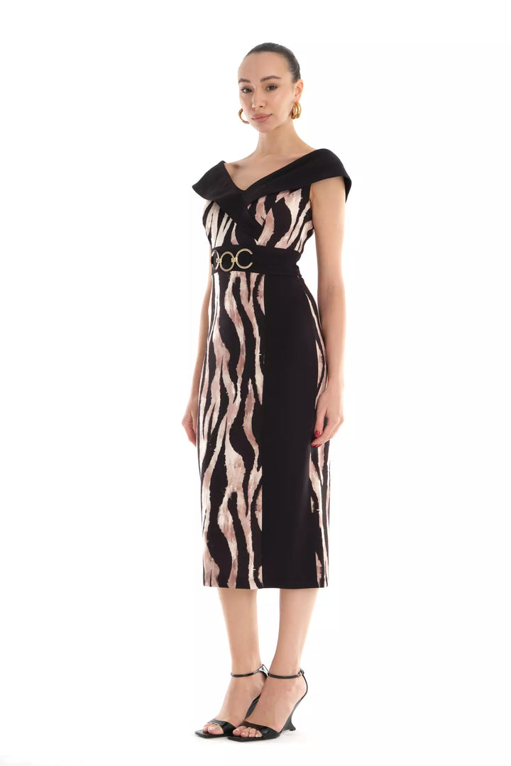FRV Printed crepe sleeveless midi dress - Wilmington
