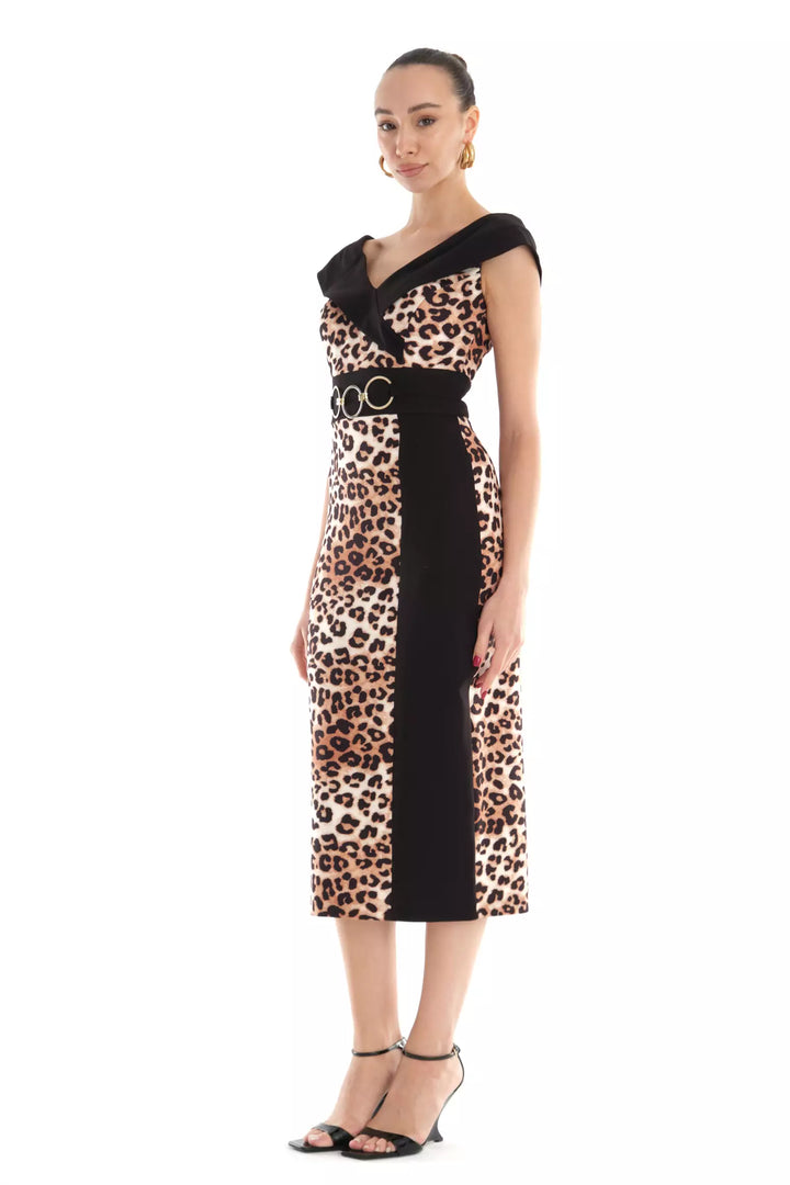 FRV Printed crepe sleeveless midi dress - Burlington