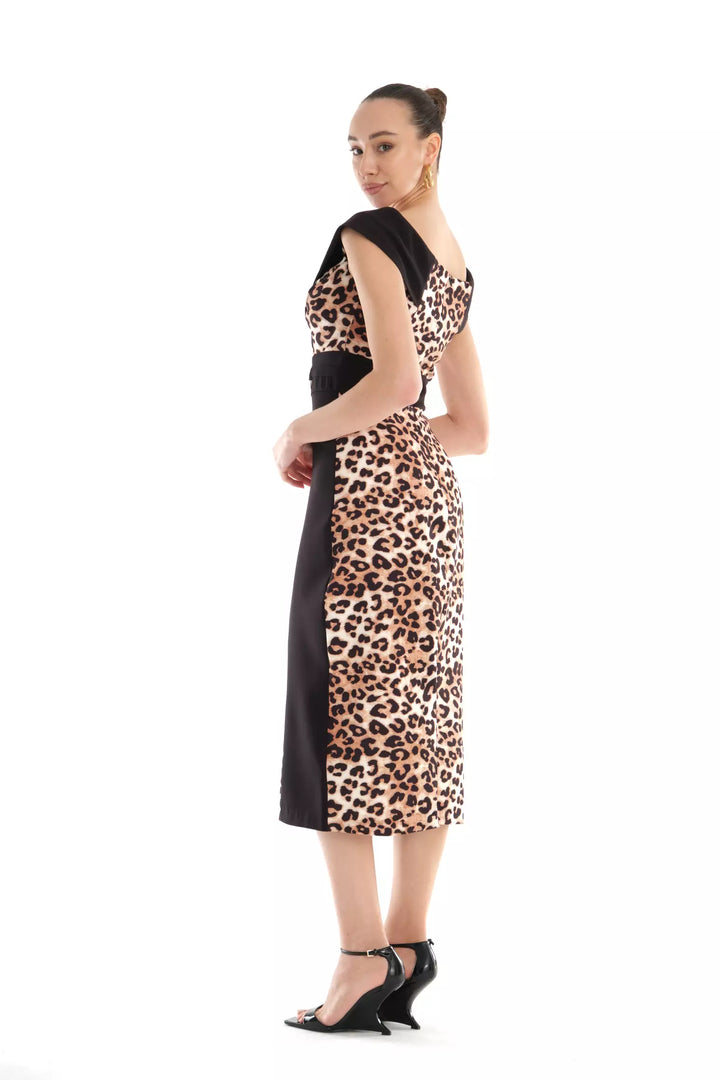 FRV Printed crepe sleeveless midi dress - Burlington
