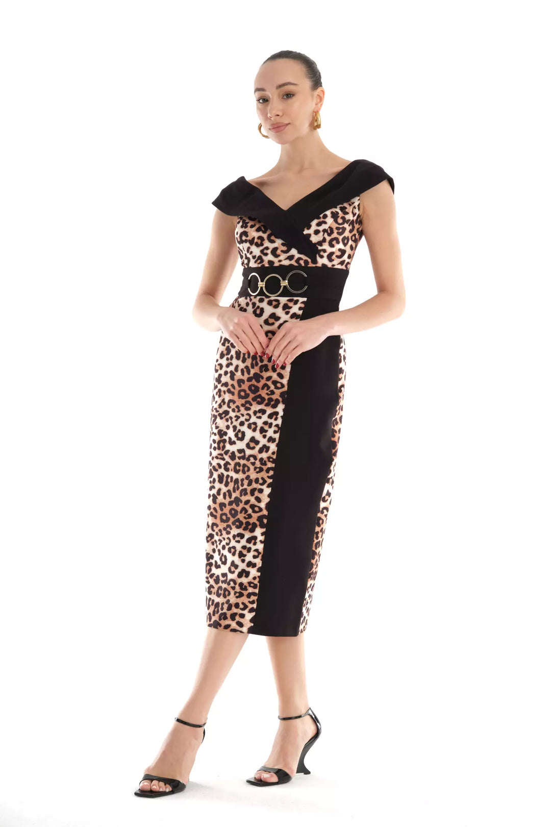 FRV Printed crepe sleeveless midi dress - Burlington
