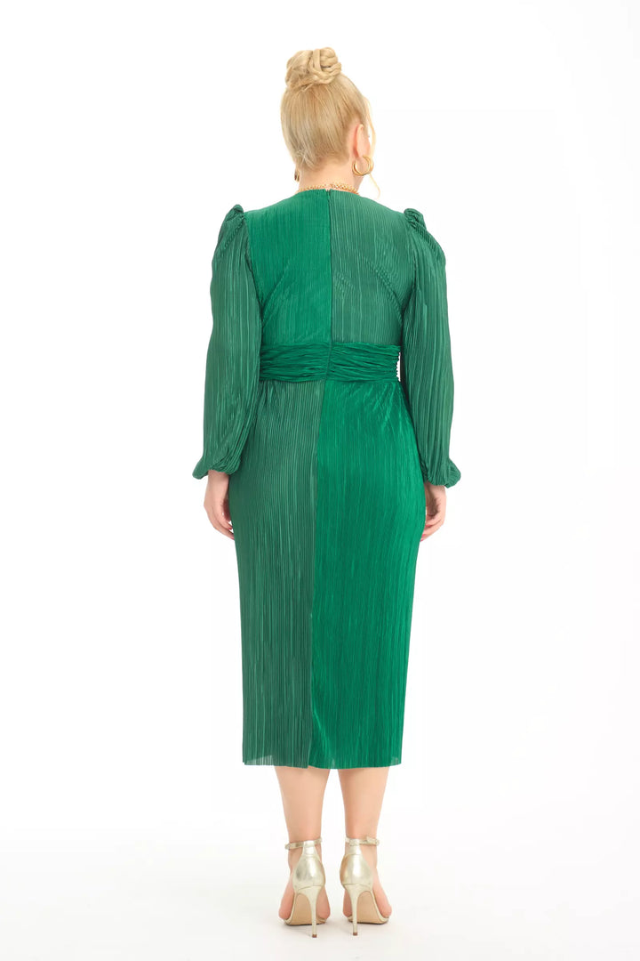FRV Green plus size sandy long sleeve midi dress - Manitowoc
