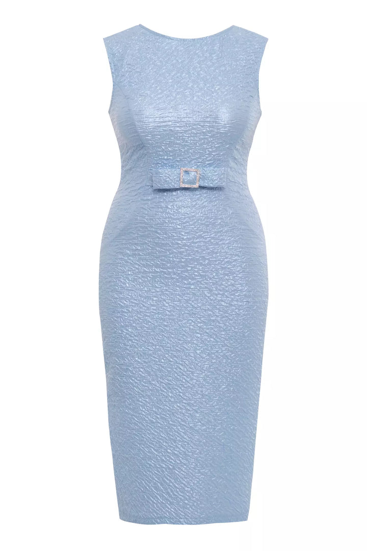 FRV Blue plus size jakar sleeveless midi dress - Brandenburg