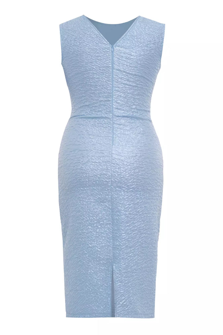 FRV Blue plus size jakar sleeveless midi dress - Brandenburg