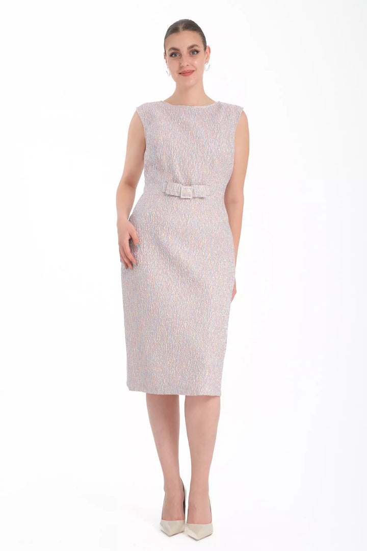 FRV Pink plus size jakar sleeveless midi dress - Perth Amboy