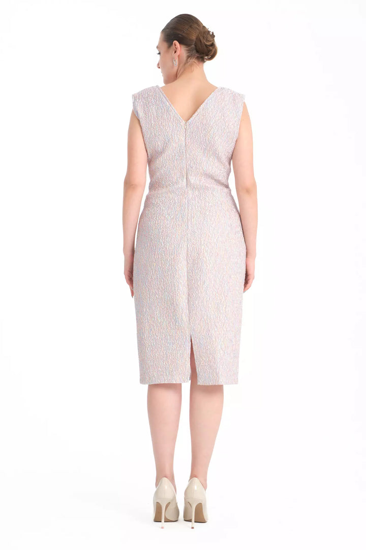 FRV Pink plus size jakar sleeveless midi dress - Perth Amboy