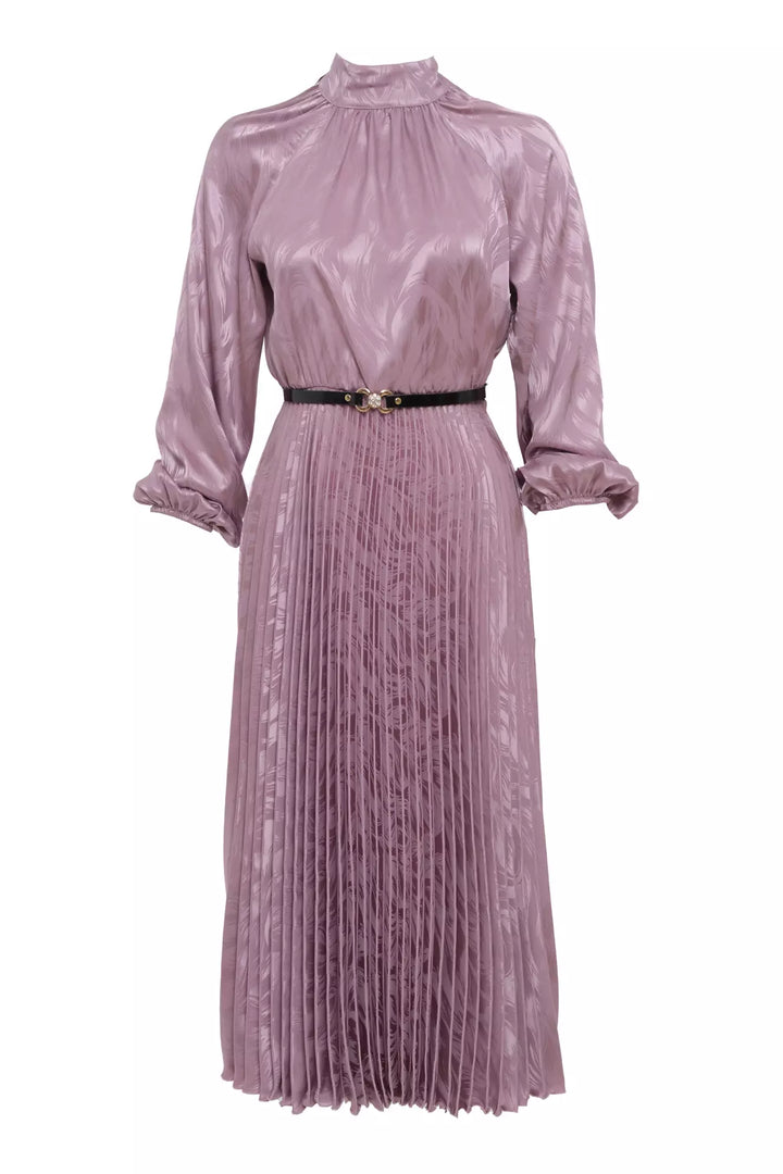 FRV Pink satin long sleeve midi dress - Montgomery Village