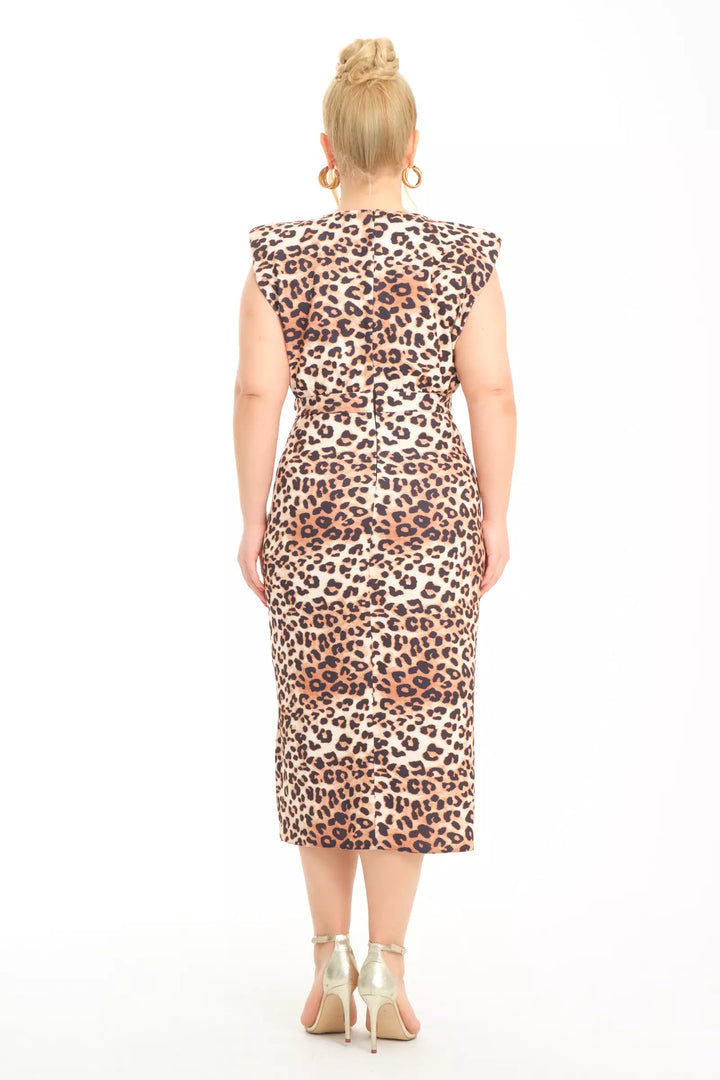 FRV Printed plus size empirme sleeveless midi dress - Cantù
