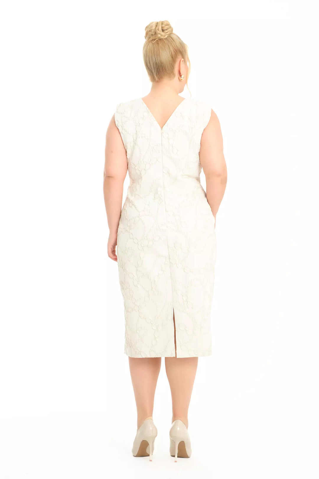 FRV Printed plus size jakar sleeveless midi dress - Sutton in Ashfield