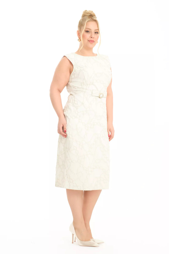 FRV Printed plus size jakar sleeveless midi dress - Sutton in Ashfield