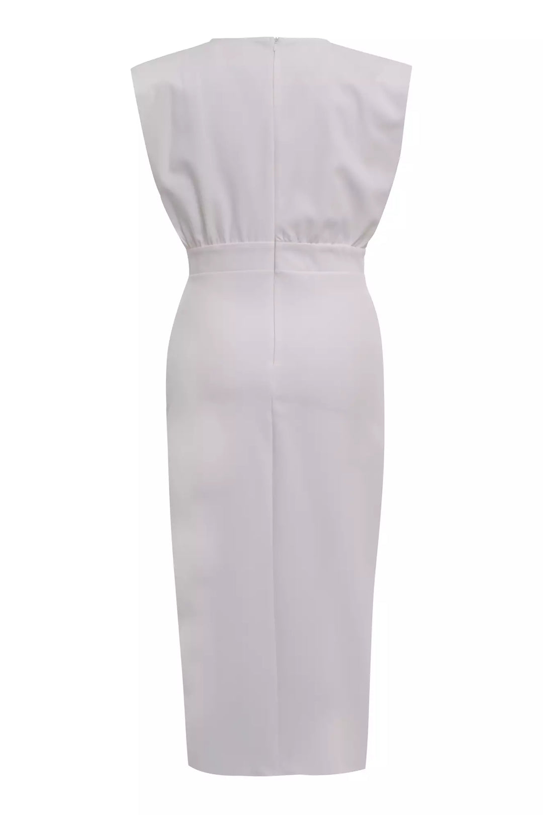 FRV White plus size crepe sleeveless midi dress - Cambrils