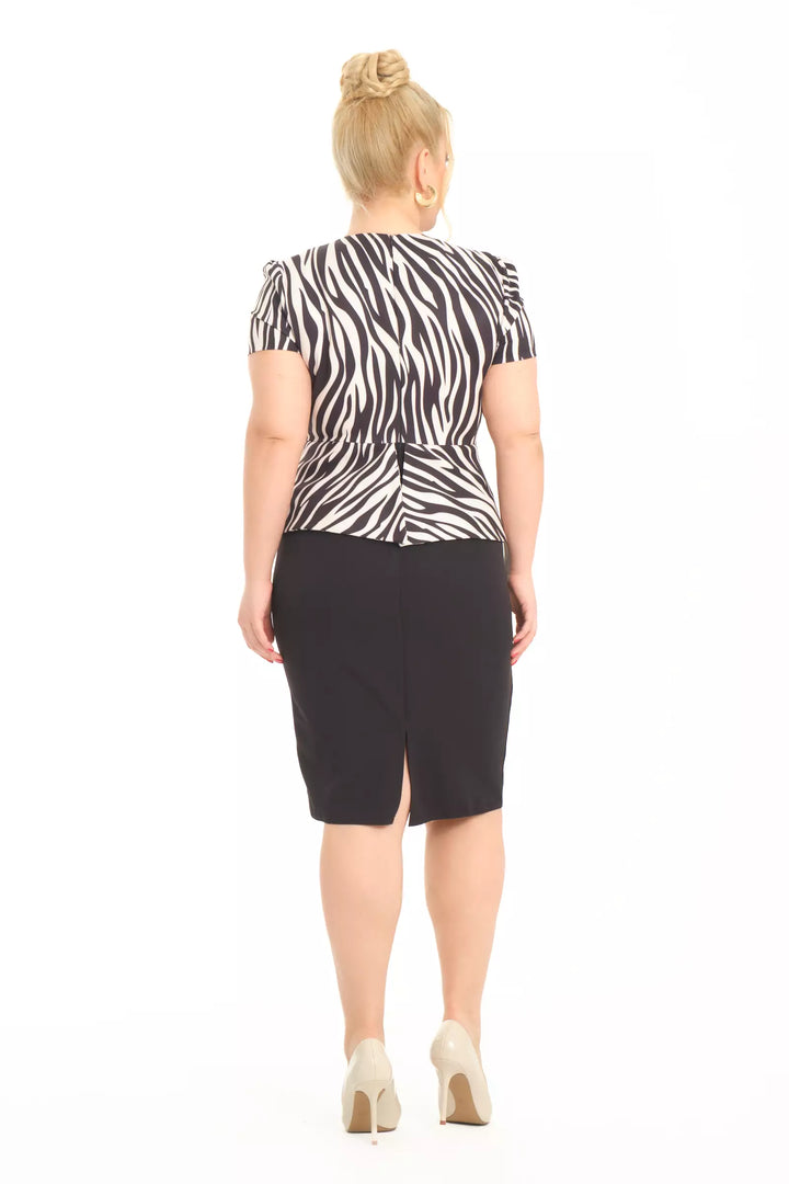 FRV Printed plus size crepe sleeveless midi dress - Manalapan