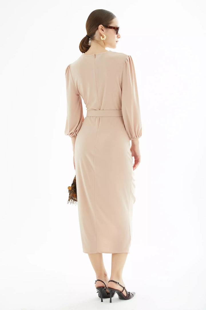 FRV Blush sandy long sleeve midi dress - Tamarac