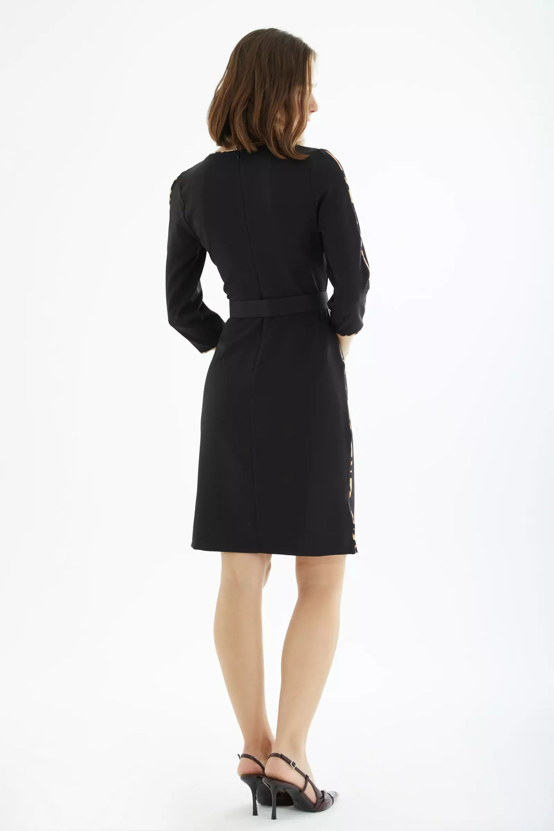FRV Printed crepe long sleeve midi dress - Eschweiler
