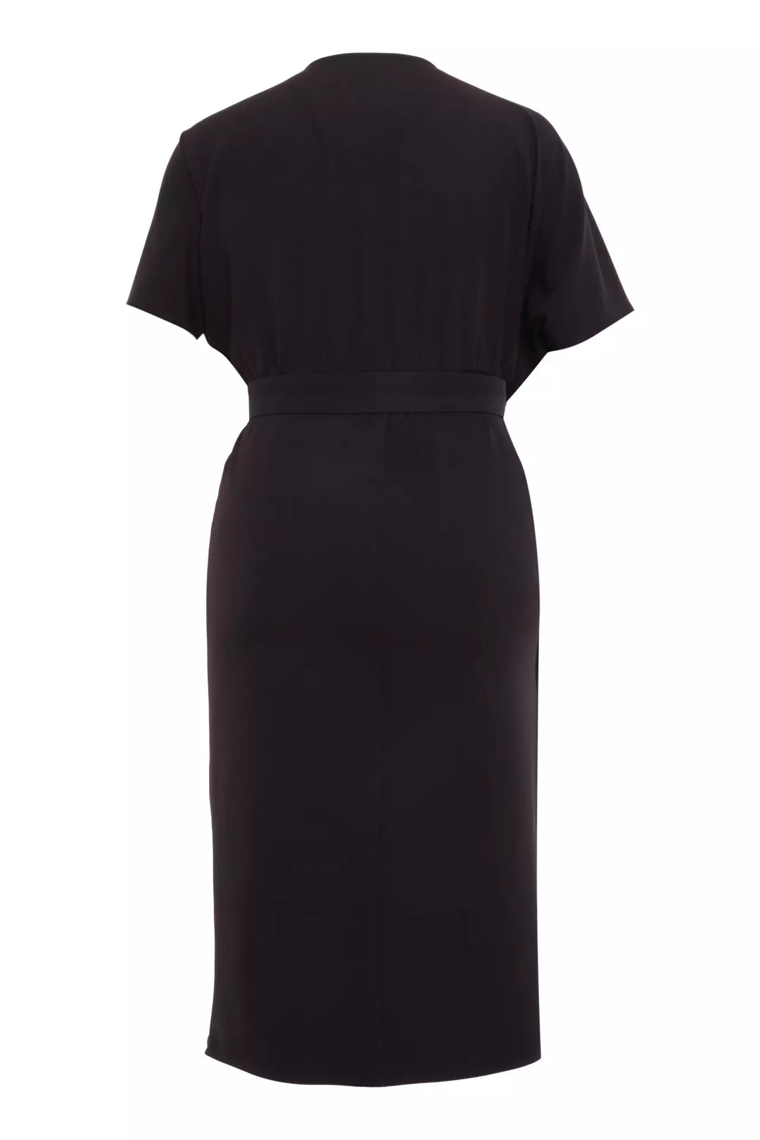 FRV Black plus size crepe sleeveless midi dress - Guadalupe