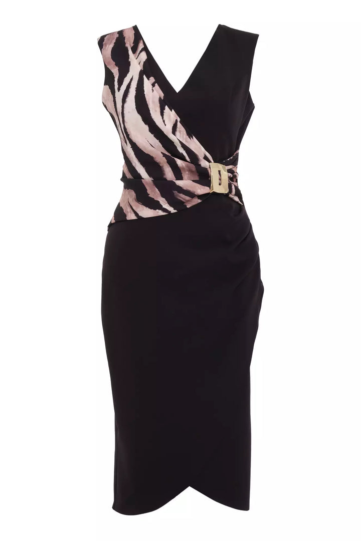 FRV Printed crepe sleeveless midi dress - Las Delicias