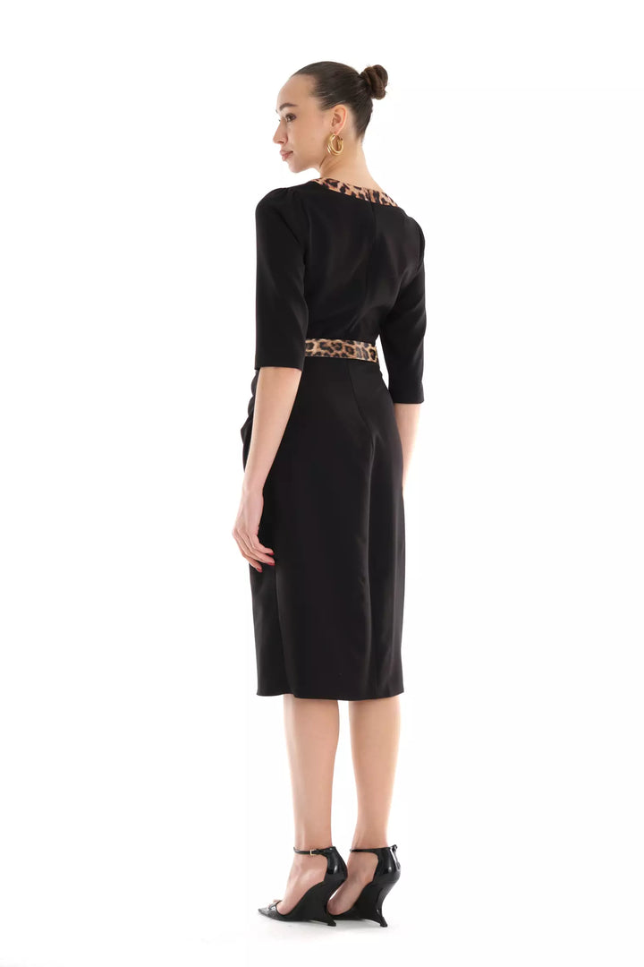 FRV Printed crepe 3/4 sleeve midi dress - Conegliano