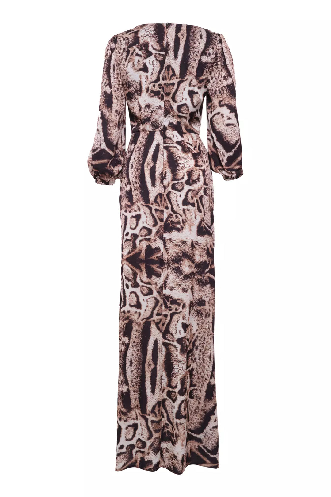 FRV Printed satin long sleeve maxi dress - Aves