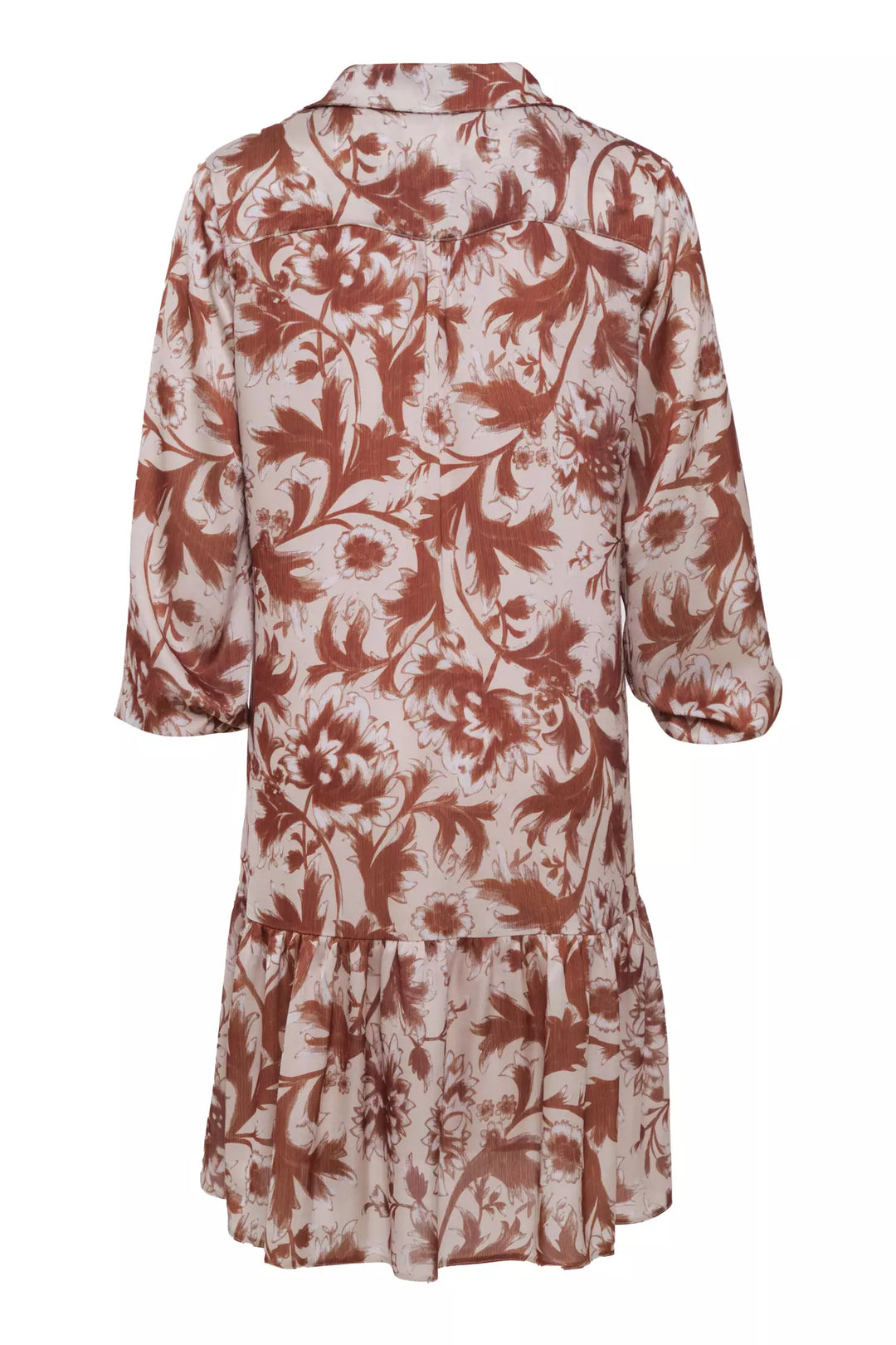 FRV Printed satin long sleeve midi dress - Graz