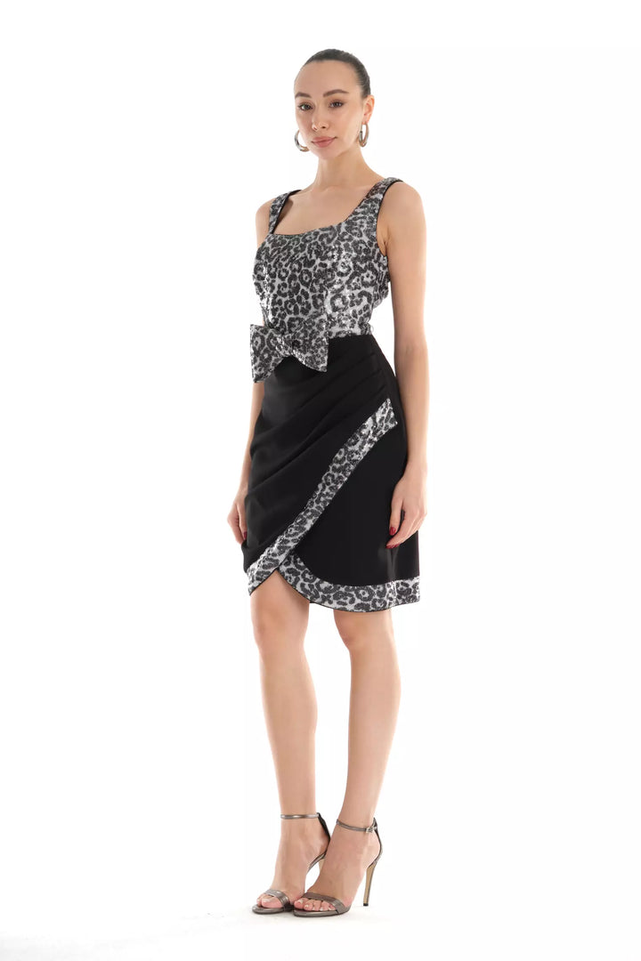 FRV Printed stamp sequins sleeveless mini dress - West Des Moines