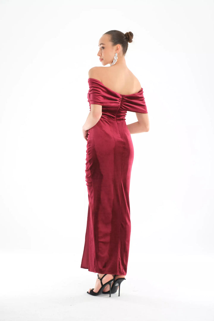 FRV Maroon velvet sleeveless maxi dress - Kaneohe