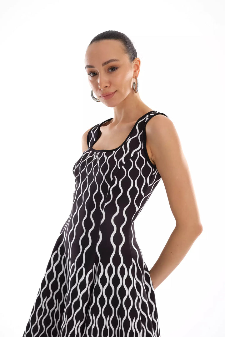 FRV Printed dolphin sleeveless mini dress - Columbia