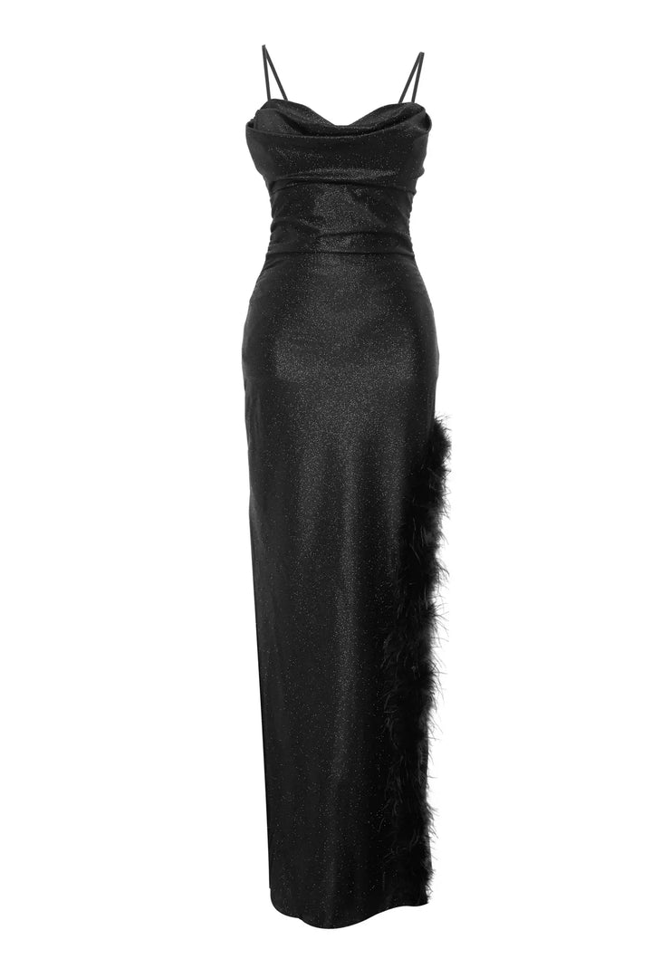 FRV Black knitted sleeveless maxi dress - San Giuliano Milanese