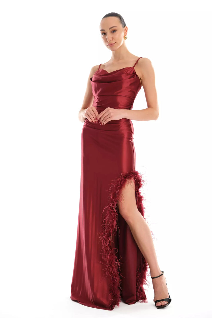 FRV Maroon knitted sleeveless maxi dress - Irpin