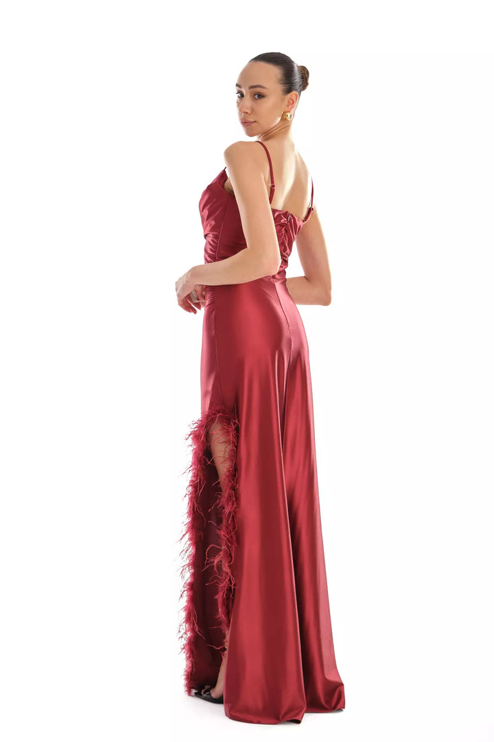 FRV Maroon knitted sleeveless maxi dress - Irpin