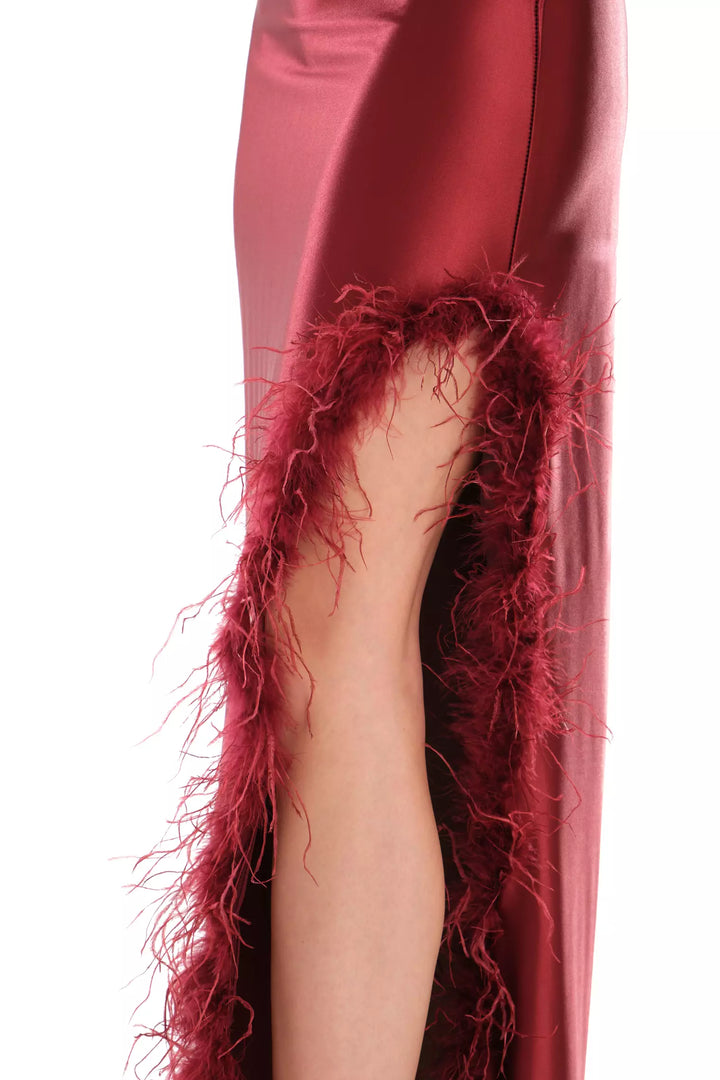 FRV Maroon knitted sleeveless maxi dress - Irpin
