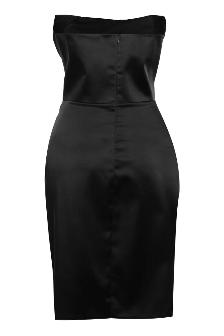 FRV Black satin strapless mini dress - Erding