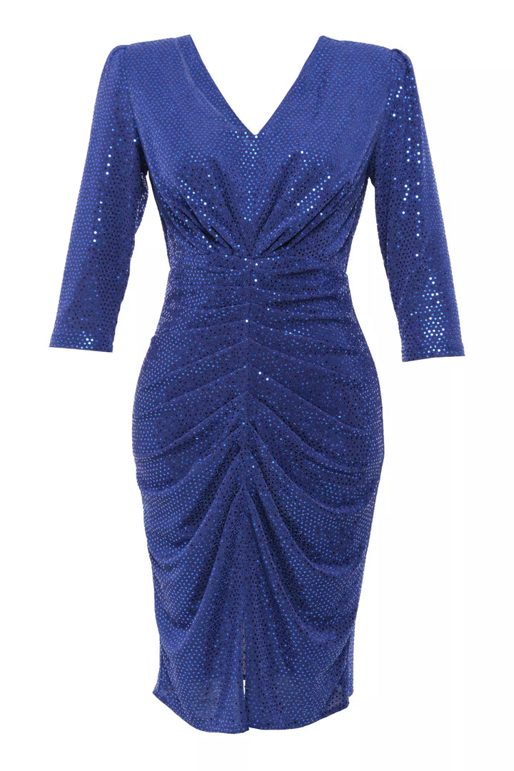 FRV Blue glare 3/4 sleeve midi dress - League City