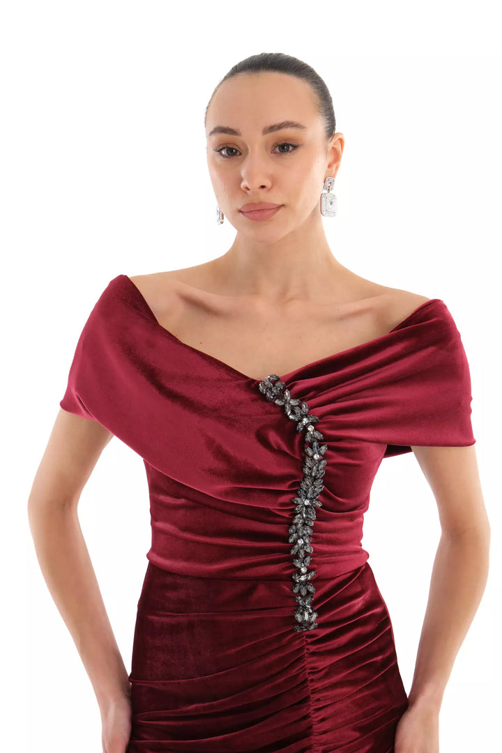 FRV Maroon velvet sleeveless mini dress - Berkeley