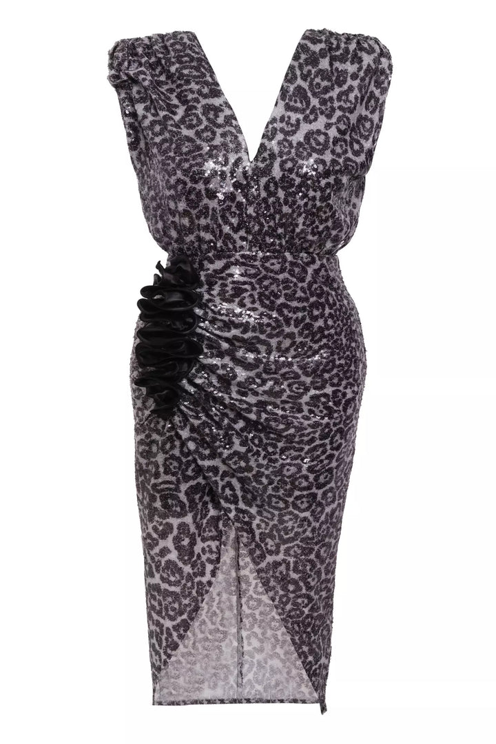 FRV Printed stamp sequins sleeveless mini dress - Torre-Pacheco
