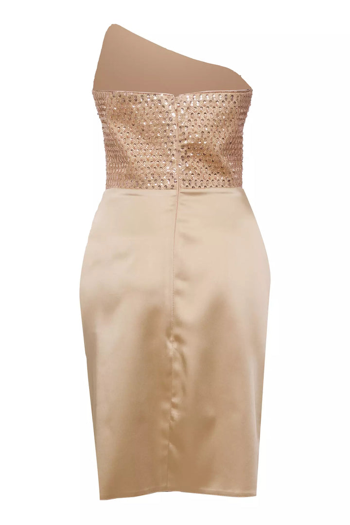 FRV Beige satin sleeveless mini dress - Warrington