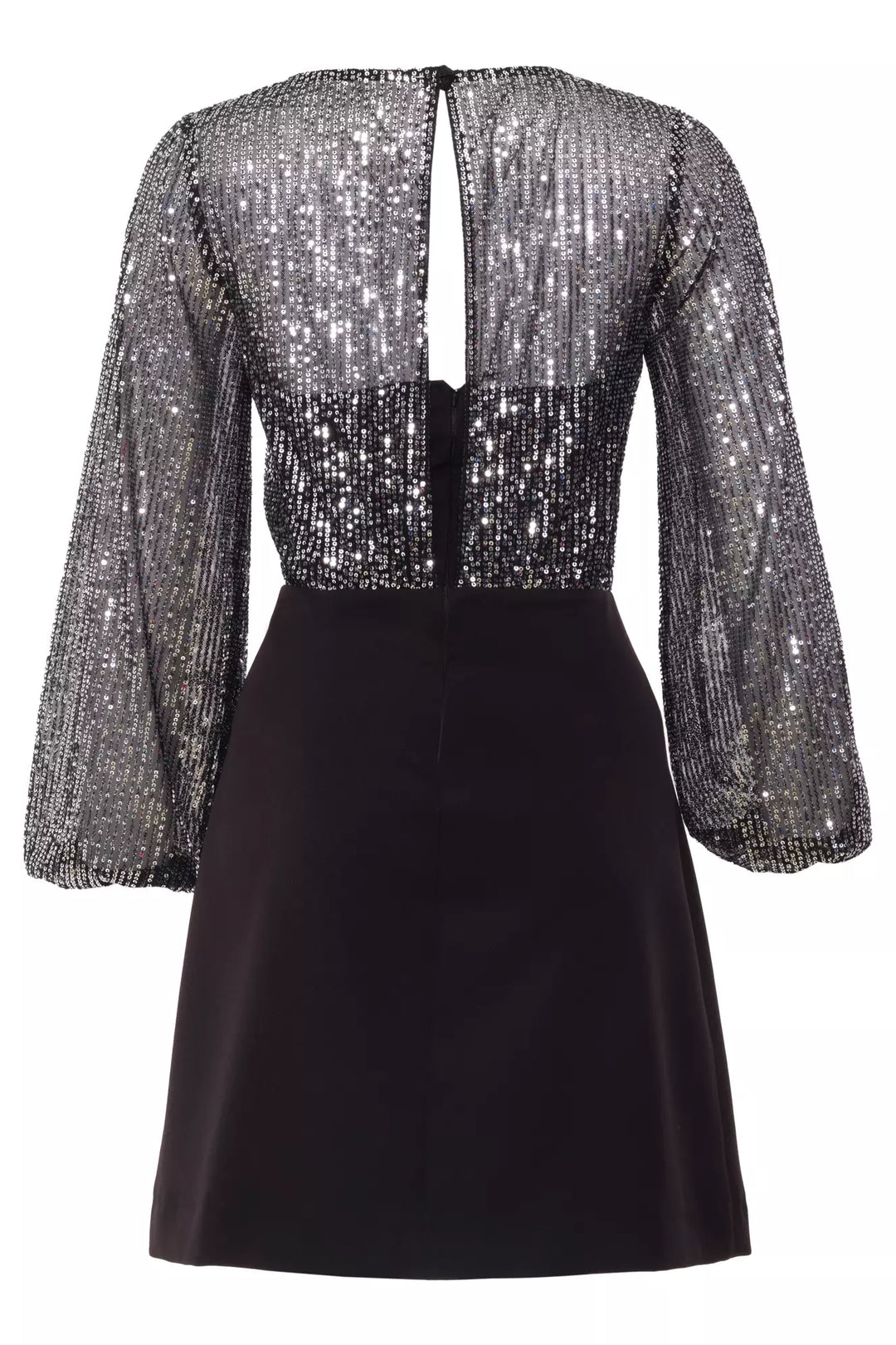 FRV Silver stamp sequins long sleeve mini dress - Lubbock