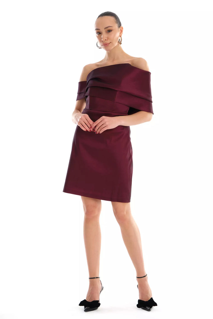 FRV Maroon tafta sleeveless mini dress - Manchester