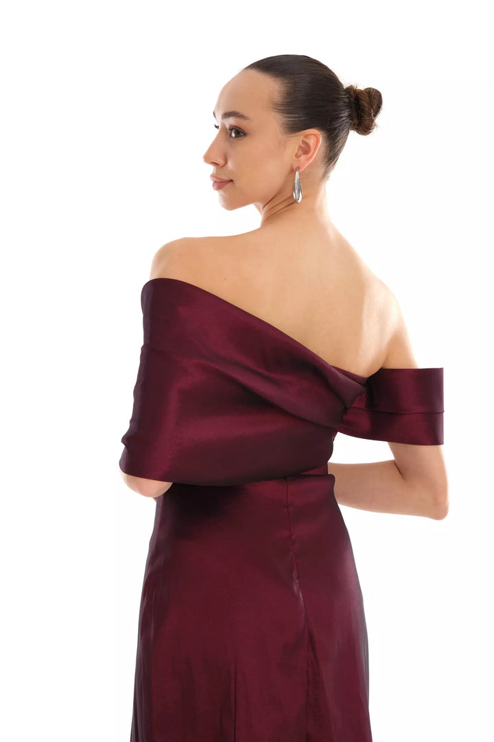 FRV Maroon tafta sleeveless mini dress - Manchester