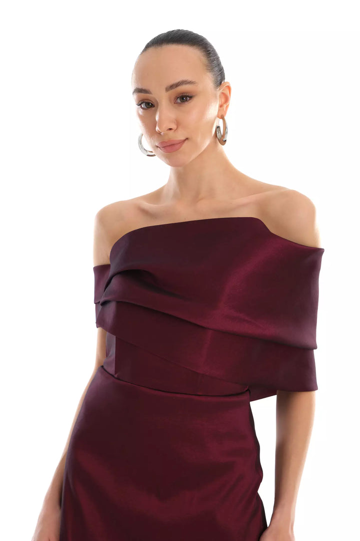 FRV Maroon tafta sleeveless mini dress - Manchester