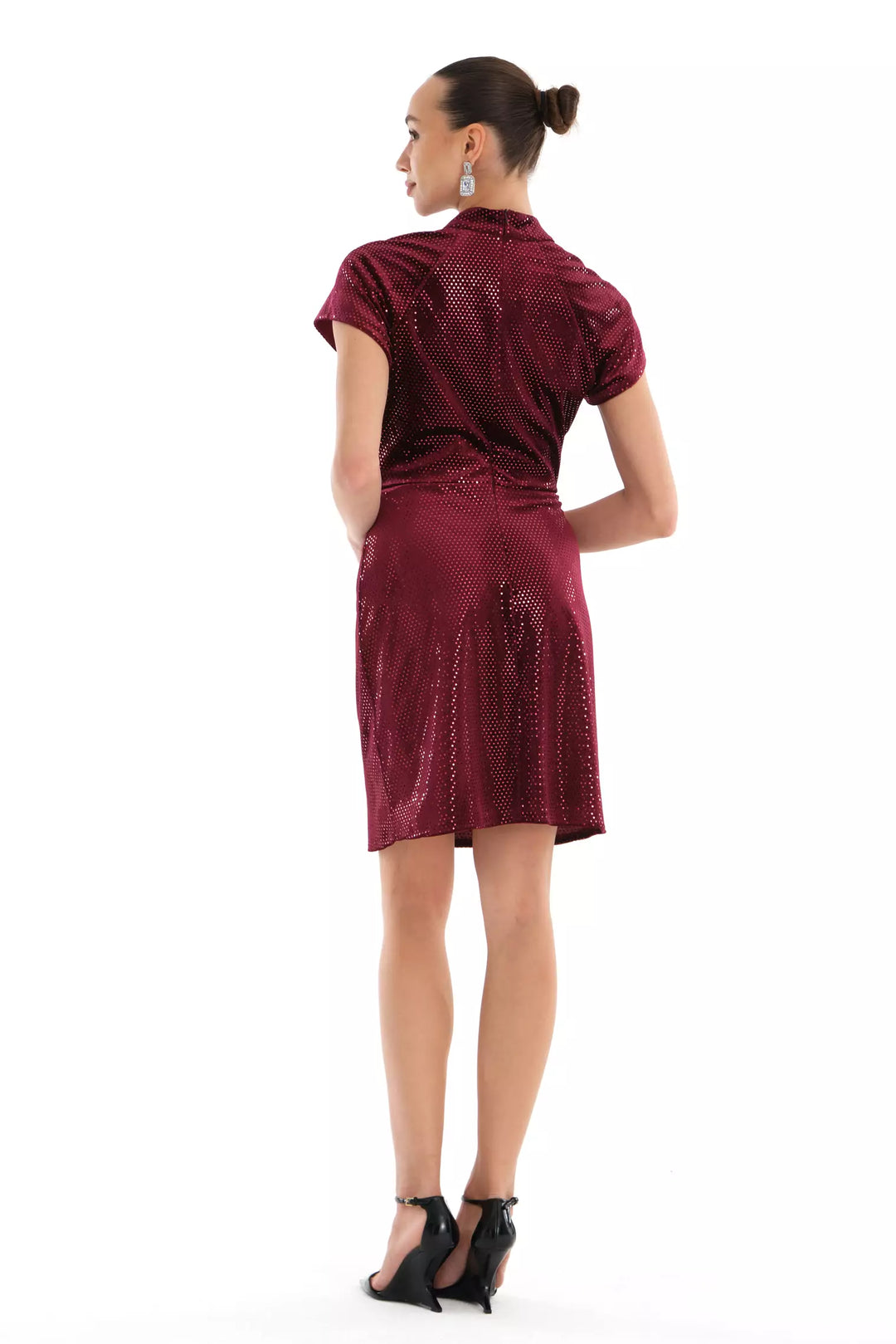 FRV Maroon velvet sleeveless mini dress - Zapotlanejo