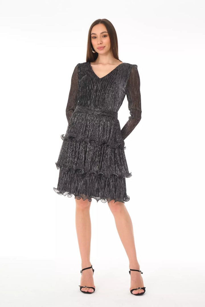FRV Silver moonlight long sleeve mini dress - Halton Hills